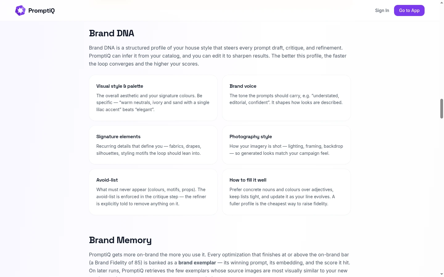Structured Brand DNA Configuration Form