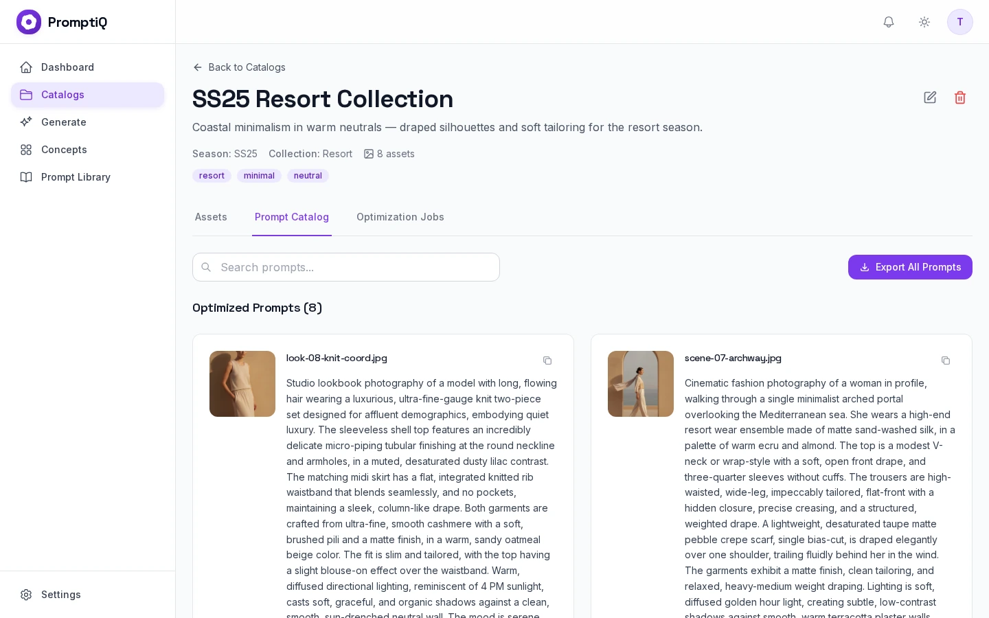 Calibrated Brand Fidelity Score Badges in Catalog Grid
